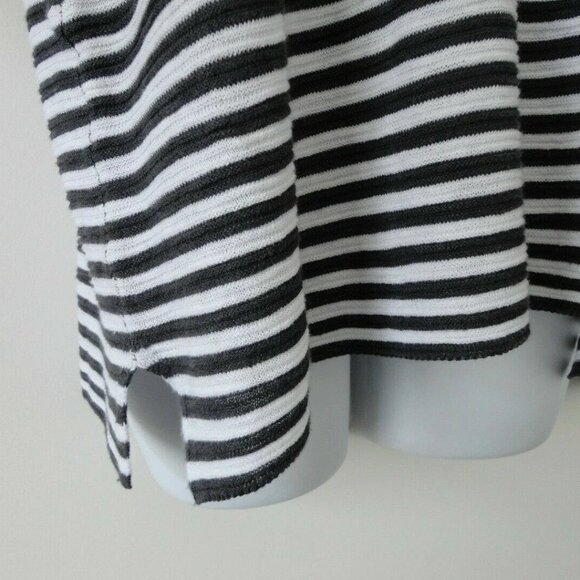NWT EILEEN FISHER Graphite White Organic Linen Cotton Bateau Neck Top Sweater L - Picture 5 of 7